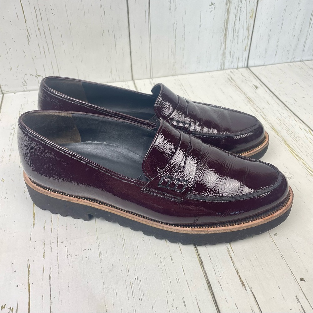 Paul Green Carmel Crinkle Leather Loafers - Picture 3 of 16